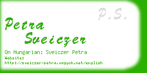 petra sveiczer business card